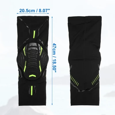 Unique Bargains Compression Knee Braces EVA Padded Leg Sleeves For Men Women Nylon 2pcs 1 Unique Bargains Compression Knee Braces EVA Padded Leg Sleeves For Men Women Nylon 2pcs