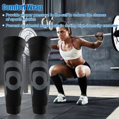 Unique Bargains Knee Calf Compression Sleeve Leg Compression Socks Sore Muscles Elastane 1 Pair 5 Unique Bargains Knee Calf Compression Sleeve Leg Compression Socks Sore Muscles Elastane 1 Pair - Image 5