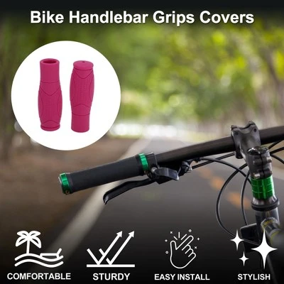 Unique Bargains Bike Handlebar Grips Covers 4.92" Long Pink 1 Pair 1 Unique Bargains Bike Handlebar Grips Covers 4.92" Long Pink 1 Pair