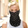 Unique Bargains Polka Dots Earloop Neck Gaiter 1 Pc