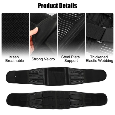 Unique Bargains Back Brace For Lower Back Pain Women Men Breathable Lumbar Support Belt For Ease Herniated Disc Scoliosis 2 Unique Bargains Back Brace For Lower Back Pain Women Men Breathable Lumbar Support Belt For Ease Herniated Disc Scoliosis - Image 2