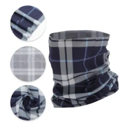 Unique Bargains Sunscreen Grid Pattern Face Scarf Mask Blue Gray 1 Pc -Futuro Brand GUEST 0232e90a 0f57 440f 980b 9d0defbbfd32