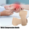 Unique Bargains Pair Wrist Support Compression Sleeves Elastic Thin Wrist Brace For Women And Men