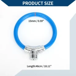 Unique Bargains Bicycle Lock Portable Ring Cable Anti-Theft Bike Lock Mini Ring Lock Blue -Futuro Brand GUEST 04f73947 0cc6 4bd7 802e 40512b9a92ed