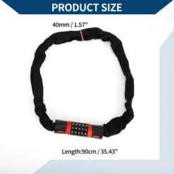 Unique Bargains Security Chain Combination Padlock Resettable 5 Digit Bike Lock Black Red 35.43" -Futuro Brand GUEST 0746492e e1a4 41f2 9e51 6296d38faadb