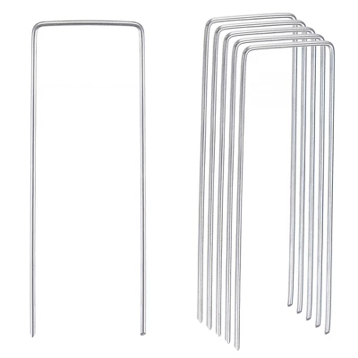 Unique Bargains Galvanized Outdoor Rustproof Garden Stakes For Ground Cover Weed Barrier Fabric 25 Pcs 6 Unique Bargains Galvanized Outdoor Rustproof Garden Stakes For Ground Cover Weed Barrier Fabric 25 Pcs - Image 6