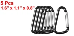 Unique Bargains Aluminum Hiking D-Ring Keychain Carabiner Hook Black 2.4" X 1.1" X 0.2" 8 Pcs -Futuro Brand GUEST 083d9847 f3cf 4477 b404 9d94a006675c