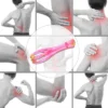 Unique Bargains Finger Muscle Pain Ease ABS Three Trigger Point Handheld Finger Massager Rose Red 1 Pcs
