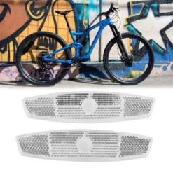 Unique Bargains Plastic Mount Clip-on Reflective Warning Reflector For Bike Bicycle 4.21"x1.06"x0.51" 2 Pcs