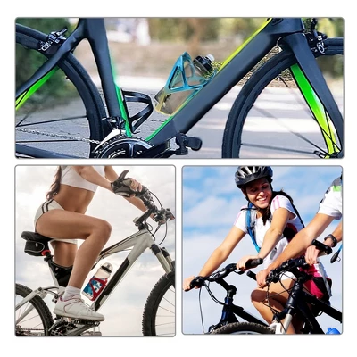 Unique Bargains Lightweight Bike Water Bottle Cage Holder Blue Gold Tone 1 Set 1 Unique Bargains Lightweight Bike Water Bottle Cage Holder Blue Gold Tone 1 Set