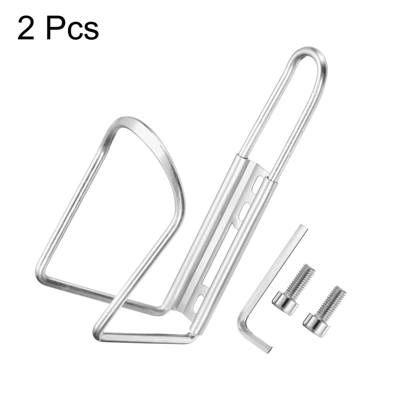 Unique Bargains Aluminum Universal Bicycle Water Bottle Cages 5.7" 2 Pcs With Screws And Wrenches 2 Unique Bargains Aluminum Universal Bicycle Water Bottle Cages 5.7" 2 Pcs With Screws And Wrenches - Image 2