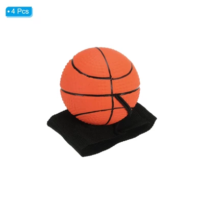 Unique Bargains Rubber Rebound Sports Wrist Ball With String For Exercise 4 Pcs Fluorescent Orange 2 Unique Bargains Rubber Rebound Sports Wrist Ball With String For Exercise 4 Pcs Fluorescent Orange - Image 2