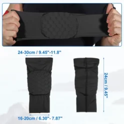 Unique Bargains 2pcs Elbow Brace Support Sleeve Elbow Pad Sleeve For Women Men Black M Size