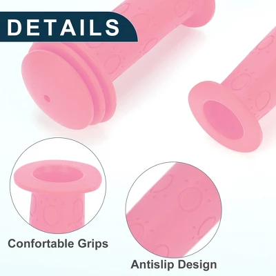Unique Bargains Bike Handlebar Grips Covers 3.74" Pink 1 Pair 3 Unique Bargains Bike Handlebar Grips Covers 3.74" Pink 1 Pair - Image 3