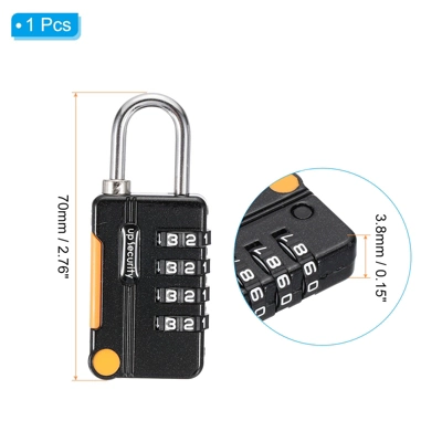 Unique Bargains Locker Luggage Bike 4 Digit Combination Lock With Security Cable Set 1 Unique Bargains Locker Luggage Bike 4 Digit Combination Lock With Security Cable Set