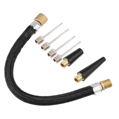 Unique Bargains Bicycle Air Pump With Needle Nozzle Hose Black 1 Set 6 Unique Bargains Bicycle Air Pump With Needle Nozzle Hose Black 1 Set - Image 6