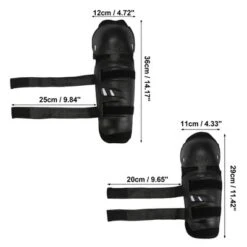 Unique Bargains Roundhead Motorcycle Knee Elbow Pads Motorcycle Knee Guards With Adjustable Strap For Adults Black 4 Pcs -Futuro Brand GUEST 1043a06d b616 4323 8774 706f9ac469ff