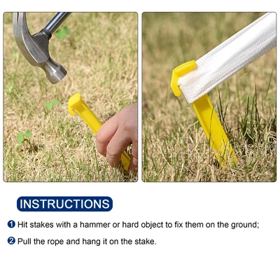 Unique Bargains Tent Stakes Plastic Pegs With Hook For Camping Canopy 3 Unique Bargains Tent Stakes Plastic Pegs With Hook For Camping Canopy - Image 3