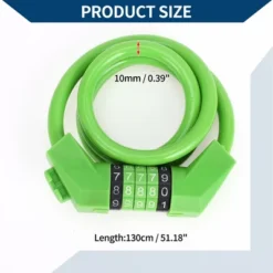Unique Bargains Extended Bicycle Padlock Cable Lock Resettable 5 Digit Bike Lock Green 51.18" 1 Set -Futuro Brand GUEST 11999023 cefe 4627 a76b d122f8005d8a