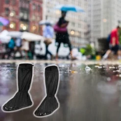 Unique Bargains Waterproof Non-Slip Reusable Rain Shoes Covers Black Size M 1 Pair -Futuro Brand GUEST 1217fde4 0201 4f1f a3d2 34c5eccbdae3
