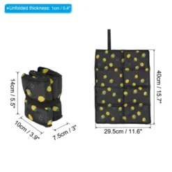 Unique Bargains Ultralight Waterproof Oxford Cloth Foam Foam Sleeping Pad 15.7" X 11.6" X 0.4" Yellow Black 2 Pcs