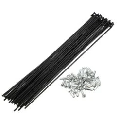 Unique Bargains 14G J Bend Bike Bicycle Spokes With Nipples Steel Black 40 Pcs -Futuro Brand GUEST 1471e2fe bfed 4d48 b373 6ec82f8b4493