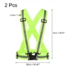 Unique Bargains Reflective Vest Adjustable High Visibility Safety Vest For Cycling Running Walking 2Pcs