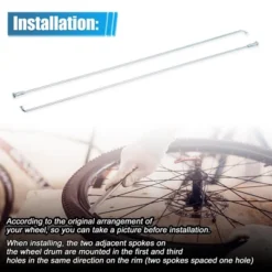 Unique Bargains 14G J Bend Bicycle Galvanized Spokes 290mm 11.42" Spokes With Nipples Silver Tone 12 Pcs -Futuro Brand GUEST 15857846 ca3e 4176 9666 dfc831a3b85f