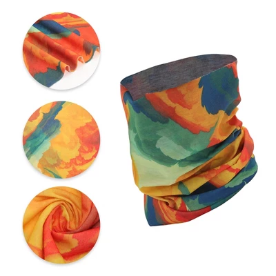 Unique Bargains Sunscreen Cloud Pattern Face Scarf Mask Orange 1 Pc 2 Unique Bargains Sunscreen Cloud Pattern Face Scarf Mask Orange 1 Pc - Image 2