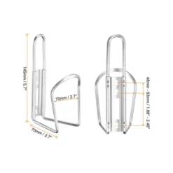 Unique Bargains Aluminum Universal Bicycle Water Bottle Cages 2 Pcs 5.7" With Screws