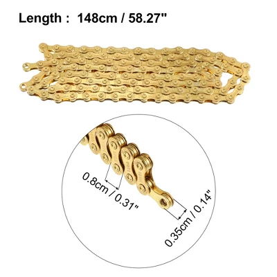 Unique Bargains Metal Bike MTB 116 Links Speed Chain Replacement 1 Pc 4 Unique Bargains Metal Bike MTB 116 Links Speed Chain Replacement 1 Pc - Image 4