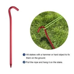 Unique Bargains Tent Stakes Hook Aluminum Alloy Heavy Ground Pegs For Camping Canopy -Futuro Brand GUEST 1db97cd3 b2a2 40bc a42e 0faa60b2e5d1