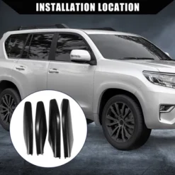 Upper Roof Rack Rails End Cap Protection Cover Shell For Toyota Land Cruiser Plastic Black 4 Pcs