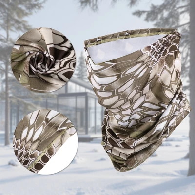 Unique Bargains Ice Silk Snake Pattern Neck Gaiter Gray Brown 1 Pc 3 Unique Bargains Ice Silk Snake Pattern Neck Gaiter Gray Brown 1 Pc - Image 3