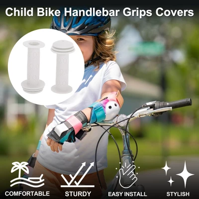 Unique Bargains Child Bike Handlebar Grips Covers 4.13" White 1 Pair 1 Unique Bargains Child Bike Handlebar Grips Covers 4.13" White 1 Pair