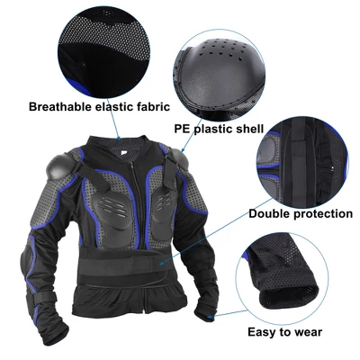 Unique Bargains Dirt Bike Motorcycle Riding Protective Full Body Armor Thorax Back Backbone Protector For Off-Road Cycling Blue Size XL 2 Unique Bargains Dirt Bike Motorcycle Riding Protective Full Body Armor Thorax Back Backbone Protector For Off-Road Cycling Blue Size XL - Image 2
