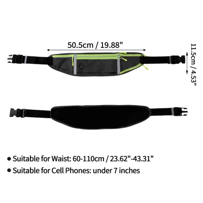 Unique Bargains Waist Pack Bag With Water Bottle Holder Black Green 1 Pc 3 Unique Bargains Waist Pack Bag With Water Bottle Holder Black Green 1 Pc - Image 3