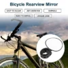 Bike Rearview Mirror 9.5x6.8cm Adjustable | Front Handlebar Bike Mirror Black For Bicycle Mountain Road Bike 1 Pcs