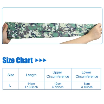 Unique Bargains Basketball Sports Camouflage Cooling Arm Elbow Compression Sleeve Green Blue Gray White 1 Pair 3 Unique Bargains Basketball Sports Camouflage Cooling Arm Elbow Compression Sleeve Green Blue Gray White 1 Pair - Image 3