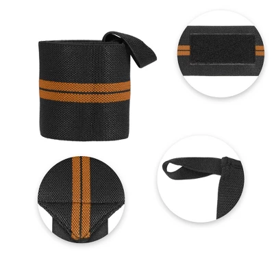 Unique Bargains Wrist Wraps Elastic Wrist Compression Strap With Thumb Loop For Powerlifting Competition Strength Training 2pcs 2 Unique Bargains Wrist Wraps Elastic Wrist Compression Strap With Thumb Loop For Powerlifting Competition Strength Training 2pcs - Image 2