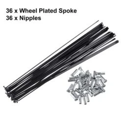 Unique Bargains Bicycle Steel Spokes 14G Bike Spoke With Nipples For Most Bicycle Black 36 Pcs -Futuro Brand GUEST 26536314 4622 4e6f a347 9337f04c5362