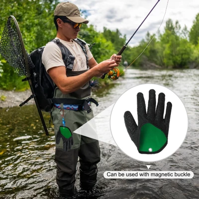 Unique Bargains High Strength Cut Resistant Waterproof Easy To Clean Anti-Slip Fishing Gloves 2 Pcs 4 Unique Bargains High Strength Cut Resistant Waterproof Easy To Clean Anti-Slip Fishing Gloves 2 Pcs - Image 4