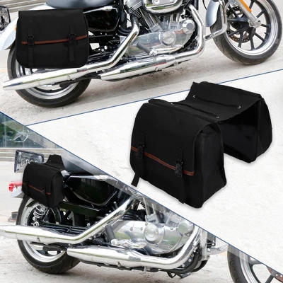 Unique Bargains Quick Release Buckle Waterproof Canvas Motorcycle Saddlebag Side Bag Black 1 Pair 1 Unique Bargains Quick Release Buckle Waterproof Canvas Motorcycle Saddlebag Side Bag Black 1 Pair