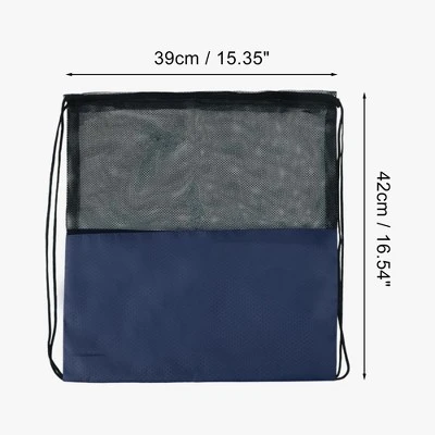 Unique Bargains Drawstring Backpacks Polyester Navy Blue 1 Pc 1 Unique Bargains Drawstring Backpacks Polyester Navy Blue 1 Pc