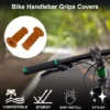 Unique Bargains Bike Handlebar Grips Covers Length 3.35" Brown 1 Pair
