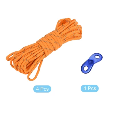 Unique Bargains Tent Ropes Nylon Reflective Guyline Cord With Aluminum Cord Adjusters For Camping Hiking 2 Unique Bargains Tent Ropes Nylon Reflective Guyline Cord With Aluminum Cord Adjusters For Camping Hiking - Image 2