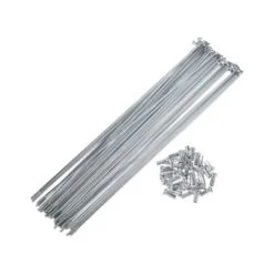 Unique Bargains J Bend Bicycle Steel Cycle Spokes With Nipples 200mm 7.87" Silver Tone 36 Pcs -Futuro Brand GUEST 2abe2976 e142 4c94 a205 4855988b4575