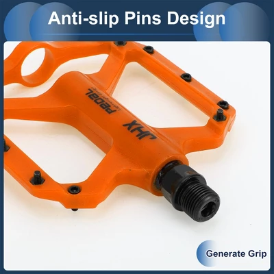 Unique Bargains Cycling Bike Pedal 9/16" Spindle Nylon For Road Mountain BMX MTB Bike Orange 4 Unique Bargains Cycling Bike Pedal 9/16" Spindle Nylon For Road Mountain BMX MTB Bike Orange - Image 4