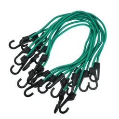 Unique Bargains Strong Elastic Strapping Rope Hooks For Bicycle Dark Green 12 Pcs -Futuro Brand GUEST 2b870145 f571 41c2 8916 e7bfc346b941
