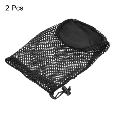 Unique Bargains Nylon Drawstring Cord Lock Closure Mesh Golf Ball Bag Black 2 Pcs 2 Unique Bargains Nylon Drawstring Cord Lock Closure Mesh Golf Ball Bag Black 2 Pcs - Image 2